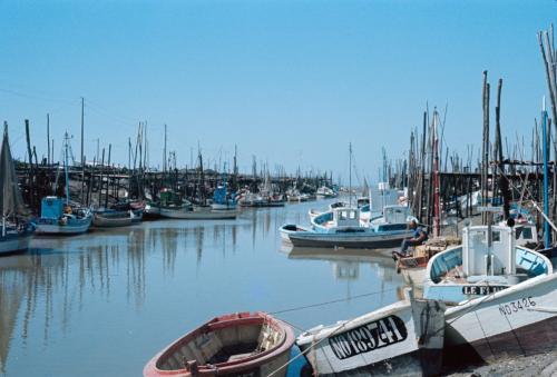 Iconographie - Bateaux en bois dans le port de Saint-Gilles