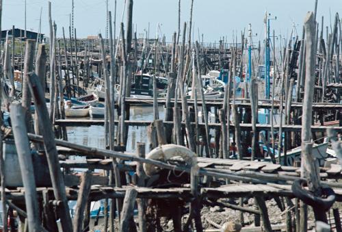 Iconographie - Bateaux en bois dans le port de Saint-Gilles