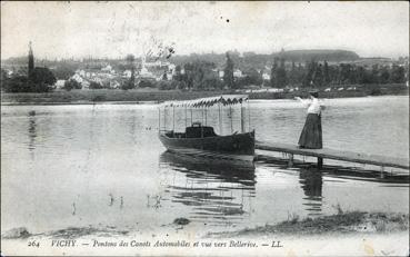 Iconographie - Ponton des canots automobiles et vue sur Bellerives