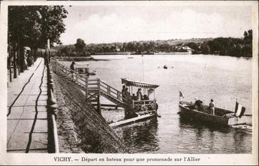 Iconographie - Départ en bateau pour une promenade sur l'Allier
