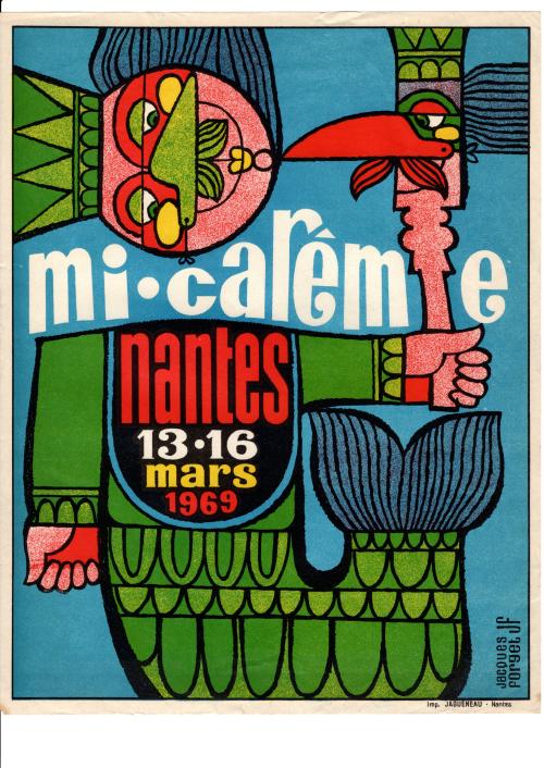 Iconographie - Affiche de la mi-carême de Nantes 1969