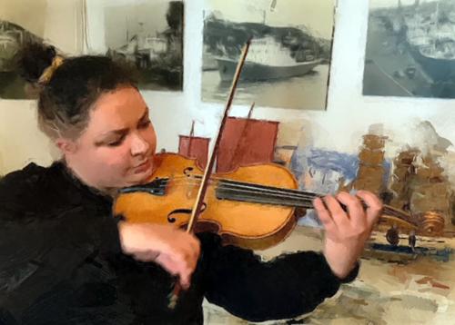 Iconographie - Pauline Grousset au violon