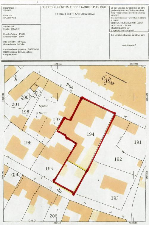 Iconographie - Extrait du cadastre 