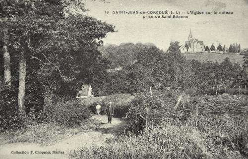 Iconographie - L'Eglise sur le coteau prise de Saint-Etienne-de-Corcoué