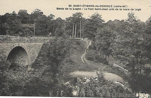 Iconographie - Bords de la Logne - Le Pont Saint-Jean pris de la route de Legé