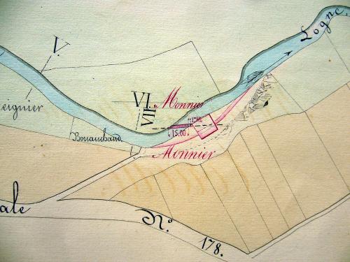 Iconographie - Projet de construction de la minoterie en 1855 