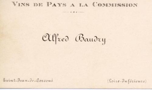 Iconographie - Vin de Pays à la Commission 
Alfred Baudry
