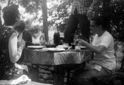 Iconographie - Repas sous l'ombrage dans le Marais poitevin