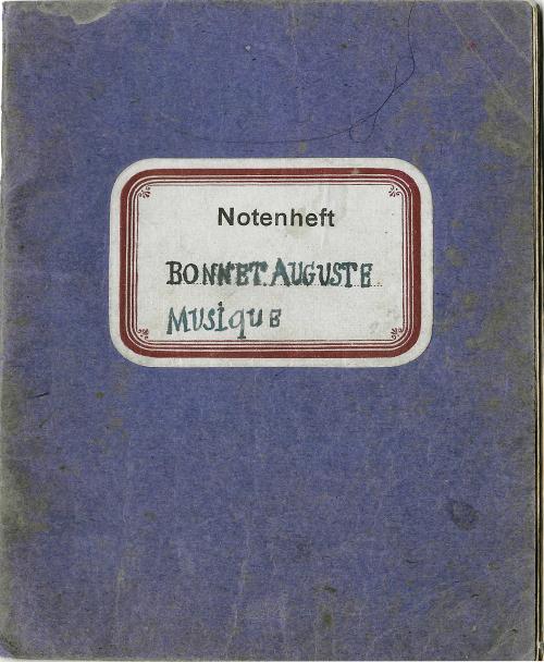 Iconographie - Cahier de musique d'Auguste Bonnet