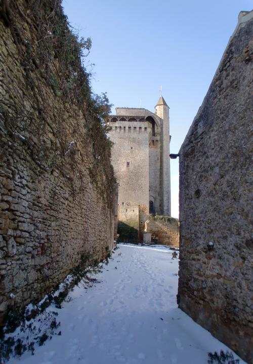 Iconographie - Neige au donjon médiéval 