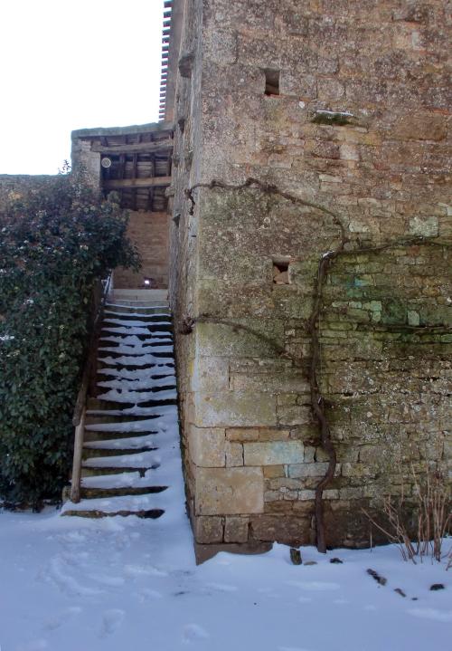 Iconographie - Neige au donjon médiéval 