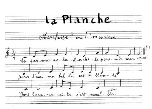 Partition - La planche