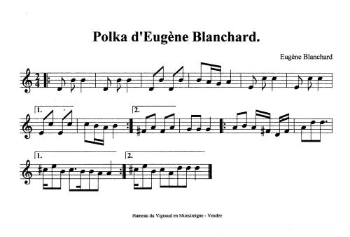 Partition - Polka d'Eugène Blanchard