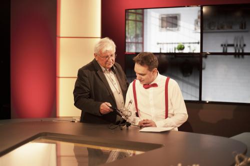 Iconographie - Jean-Pierre Bertrand et Jérôme Aubineau sur le plateau de TV Vendée