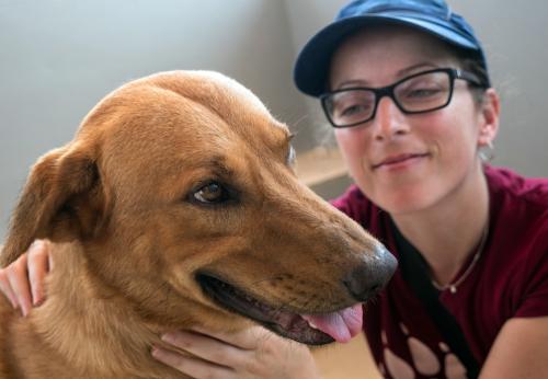 Iconographie - Anne-Laure Meynckens et un chien