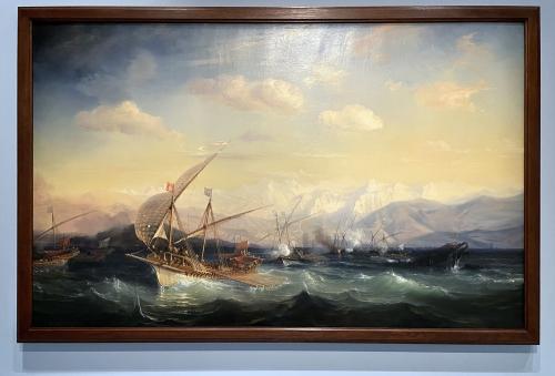 Iconographie - Le Mucem - Andrea Doria disperse la flotte devant l'embouchure du Var, le 7 jullet 1524