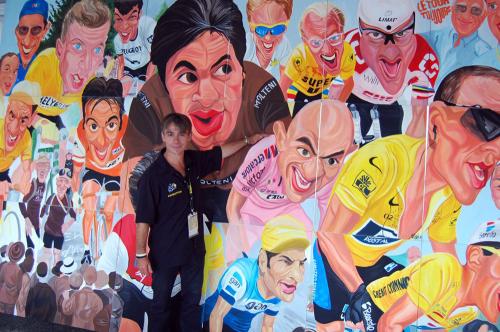 Iconographie - Fresque en direct du Tour de France