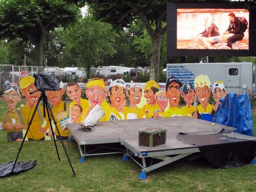 Iconographie - Fresque en direct du Tour de France