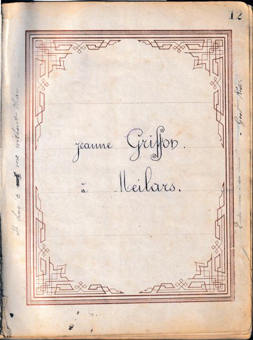 Iconographie - Cahier de chants de Jeanne Griffon