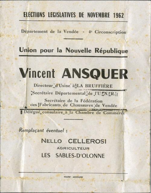 Iconographie - Bulletin de vote Vincent Ansquer