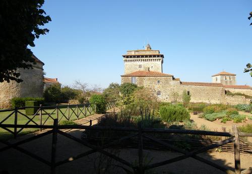 Iconographie - Vue sur la fuie et le donjon du jardin