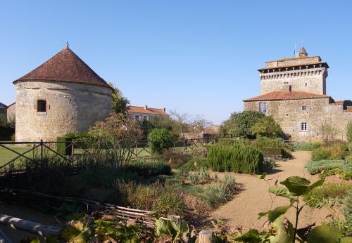 Iconographie - Vue sur la fuie et le donjon du jardin