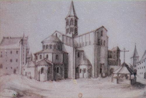 Iconographie - Basilique du Sacré-Cœur, selon Matellange en 1619