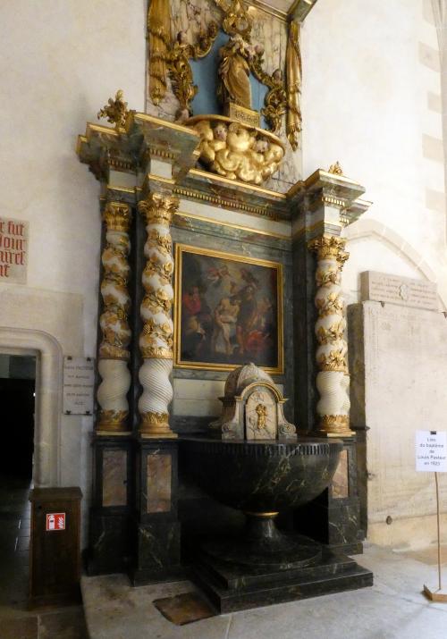 Iconographie - La collégiale Notre-Dame - Baptistère de Louis Pasteur