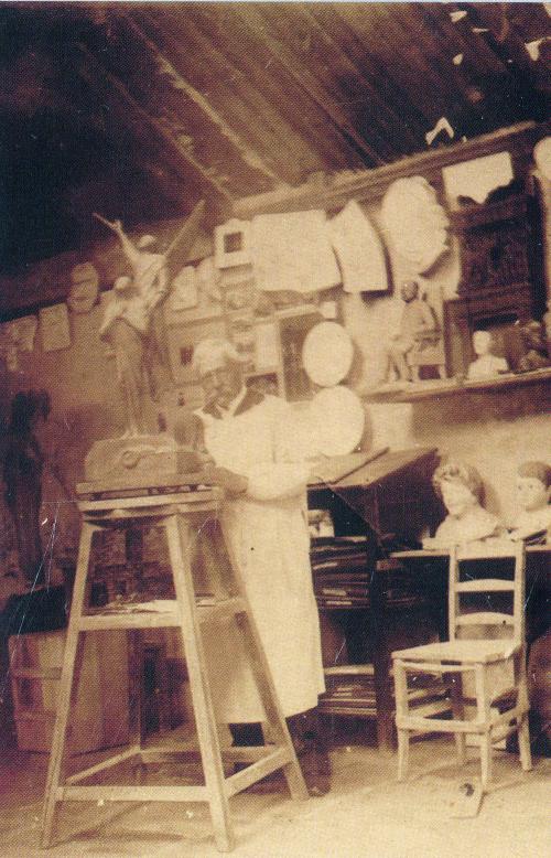 Iconographie - Arthur Léon des Ormeaux dans son atelier