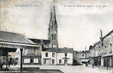 Iconographie - La place des Halles vers l'église