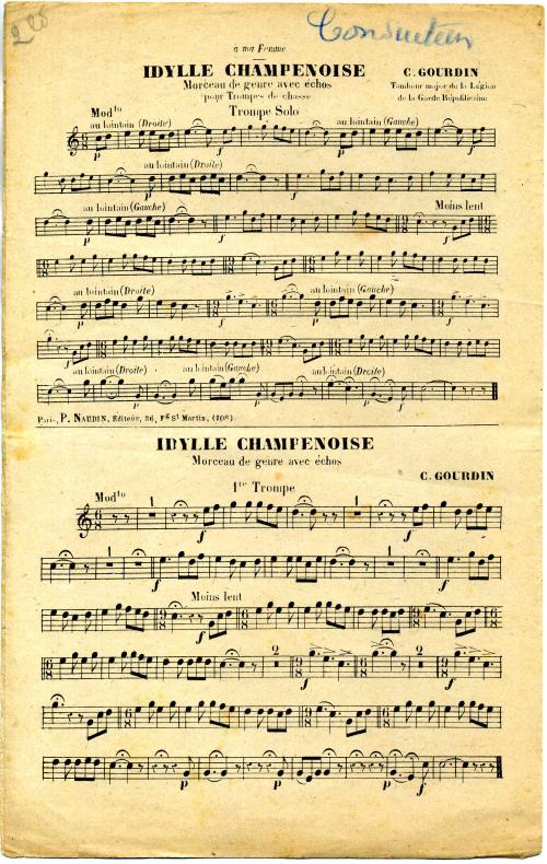 Partition - Idylle champenoise - 1sur2 - Trompe solo et 1e Trompe