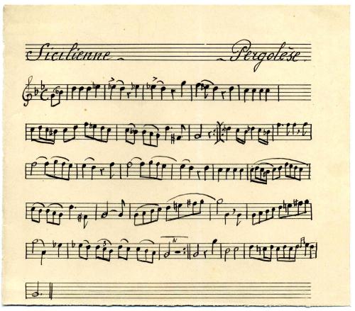 Partition - Sicilienne - Original écrit en Sib Majeur