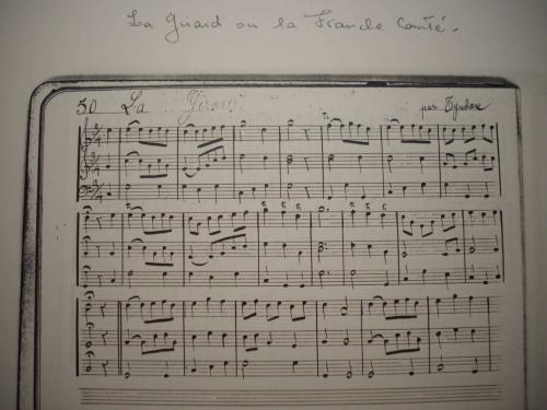 Partition - Girard (La) ou La Franche-Comté 1 sur 2 Manuscrit original