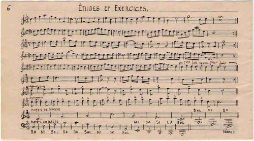 Partition - Études et exercices 2sur2 - Manuscrit