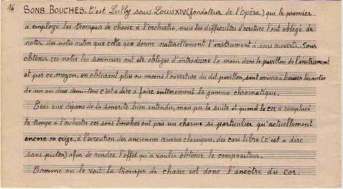 Partition - Sons bouchés 1sur2 - Manuscrit