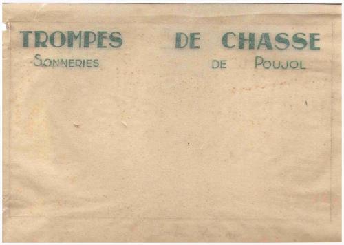 Partition - Trompes de chasse - Sonneries de Poujol-Page intermédiaire - Manuscrit