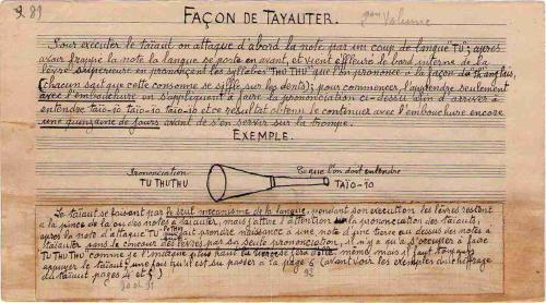 Partition - Façon de tayauter - Manuscrit