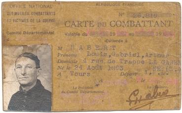 Iconographie - Carte de combattant