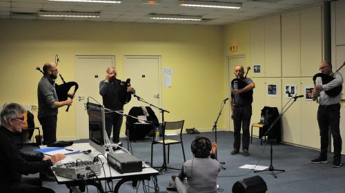 Iconographie - Enregistrement du CD Big Band Trad - Les veuzous