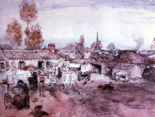 Iconographie - Maison du bourg, selon Auguste Lepère
