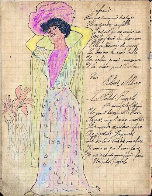Iconographie - Illustration du cahier de chansons de Roger Albert