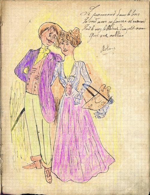 Iconographie - Illustration du cahier de chansons de Roger Albert