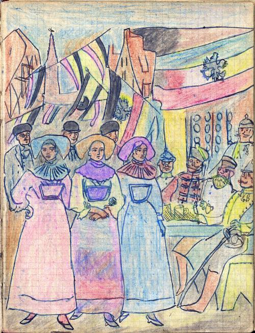 Iconographie - Illustration du cahier de chansons de Roger Albert