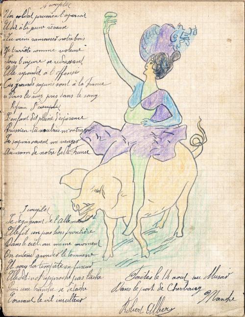 Iconographie - Illustration du cahier de chansons de Roger Albert
