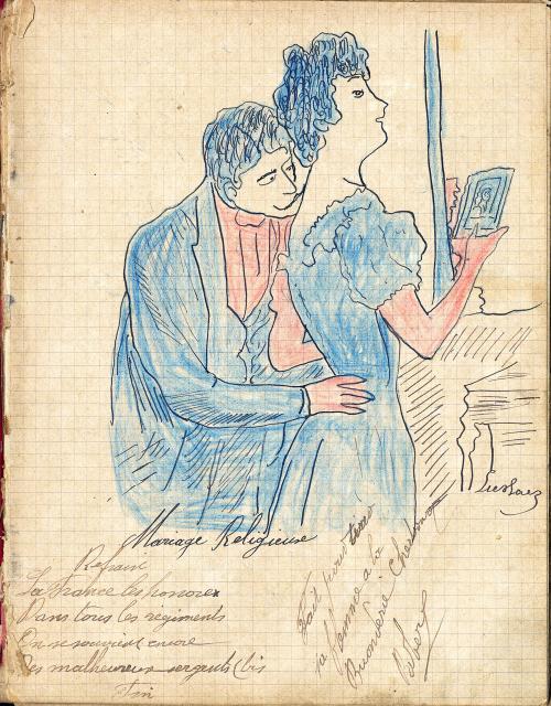 Iconographie - Illustration du cahier de chansons de Roger Albert