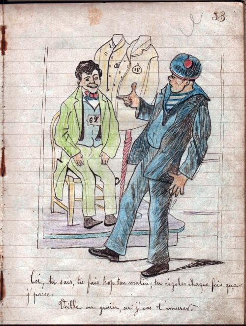 Iconographie - Veille au grain ou je vais t'amurer, selon Léon Bessonnet 