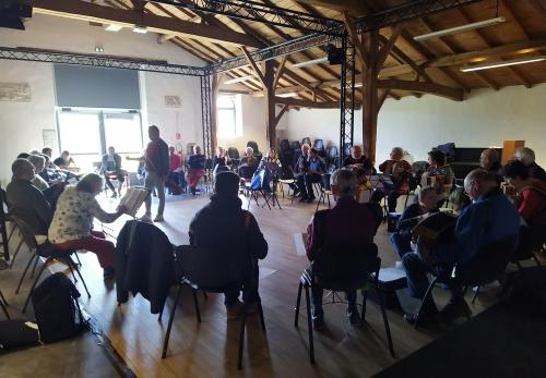 Iconographie - Répétition du Big band trad de Vendée au Vasais
