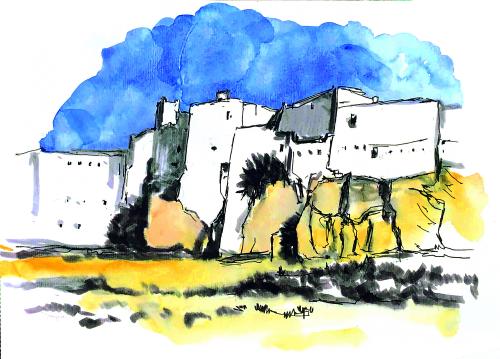 Iconographie - Fortification de Ben  Noura le long de l'oued