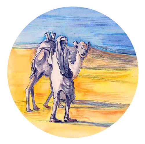 Iconographie - Dromadaire et son muletier