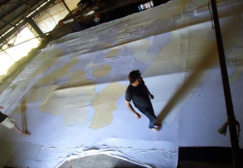Iconographie - Préparation de la fresque pour Vouvant, selon Jean-Michel Rackelboom
